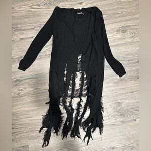 ⭐️Fashion Nova Black Distressed Cardigan Sweater S
